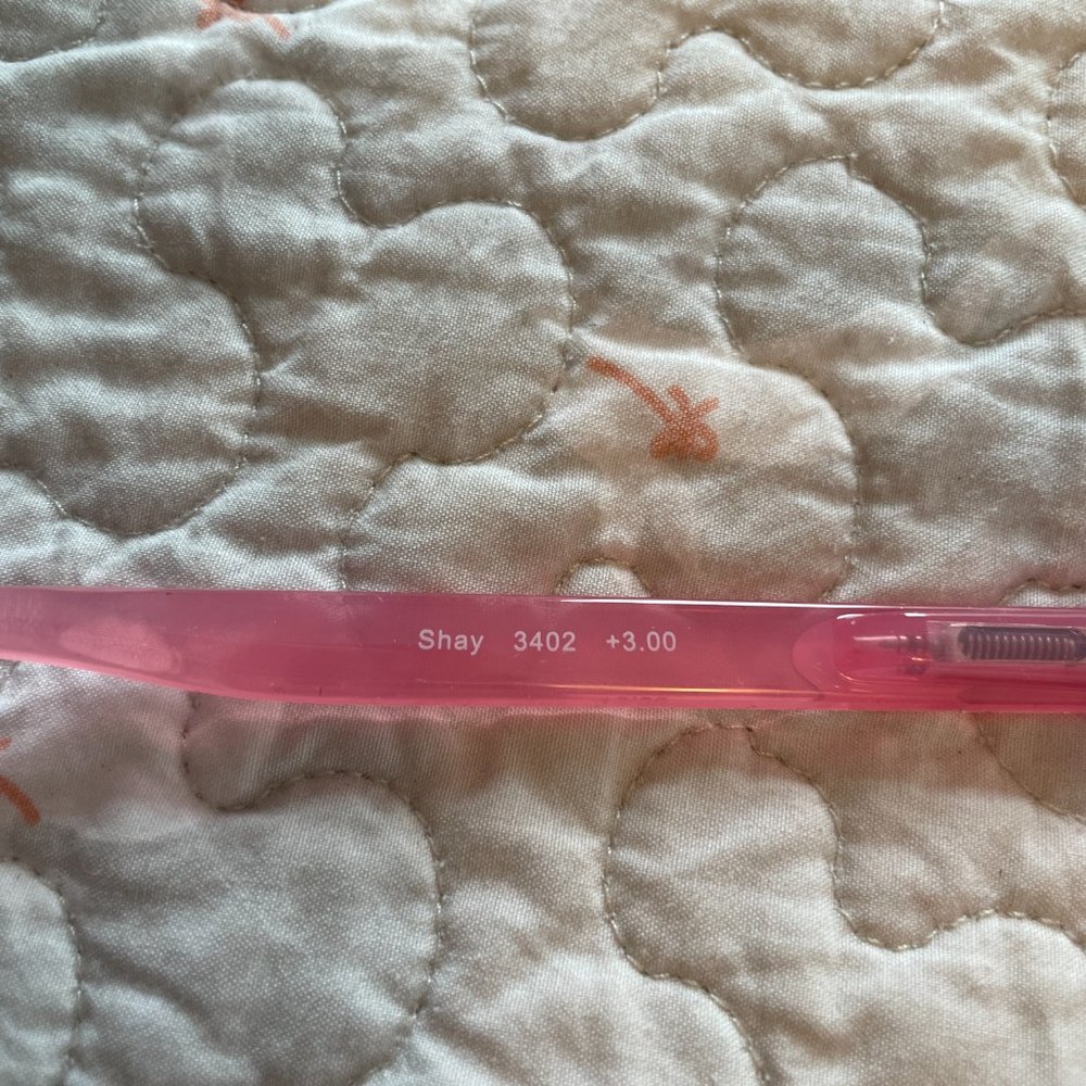 Super Cute Pink Half Glasses Readers / "Cheaters" Shay +3.00 - Picture 3 of 5